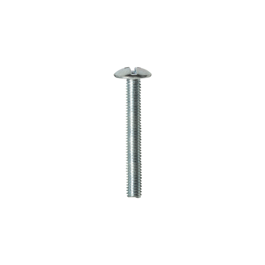 Handle Screws, Raised Head Phillips, Slotted Combination Drive, M4 x 30mm, Box of 100 in Zinc Plated