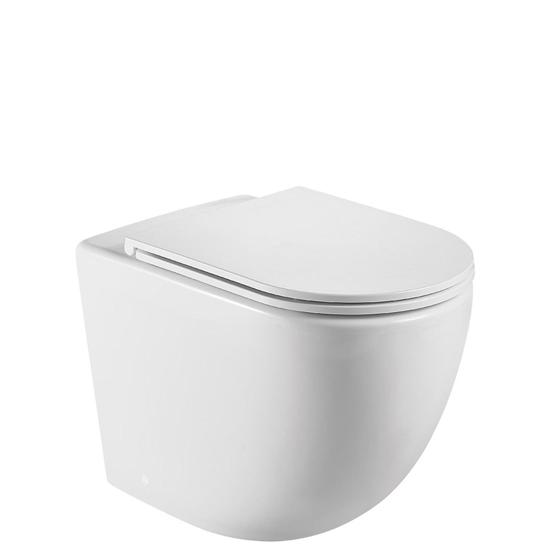 Fienza Koko Tornado Flush Wall-Faced Toilet Suite, Slim Seat, Matte White, S-Trap