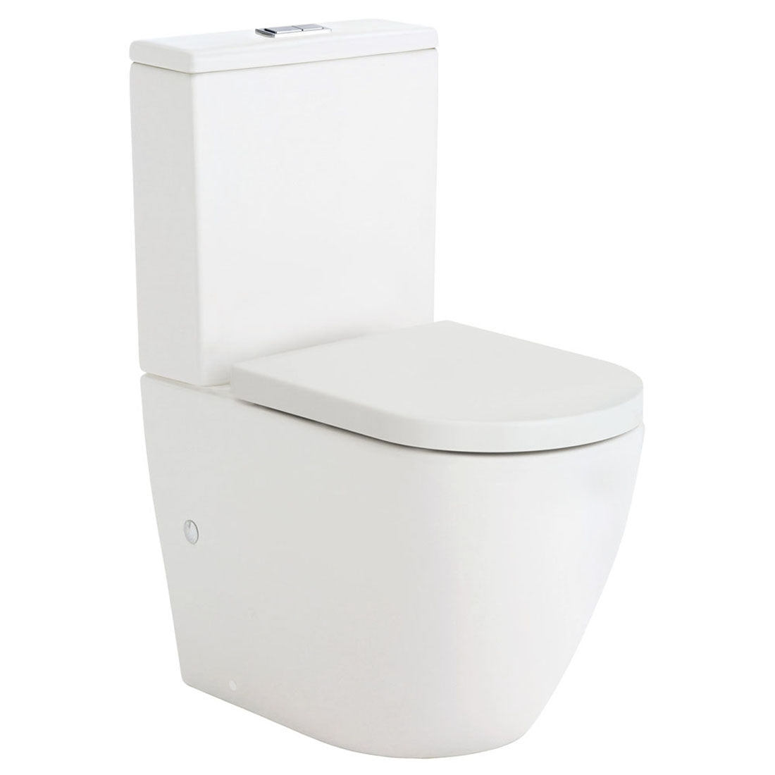 Fienza Koko Back-to-Wall Toilet Suite, Matte White, S-Trap 160-230