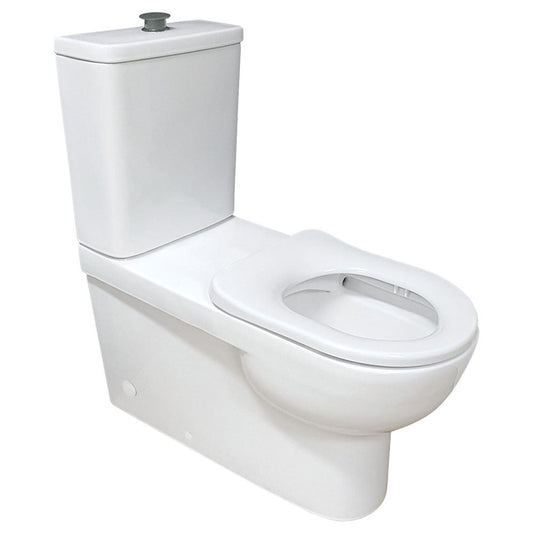 Fienza Stella Care Back-to-Wall Toilet Suite, White Seat, S-Trap, Bottom Inlet