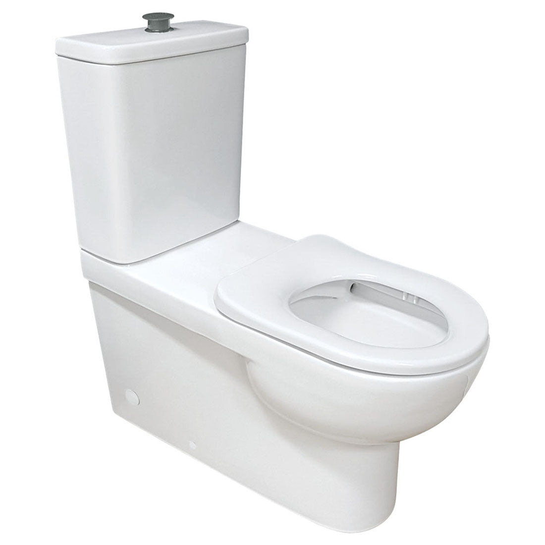 Fienza Stella Care Back-to-Wall Toilet Suite, White Seat, P-Trap, Top Inlet
