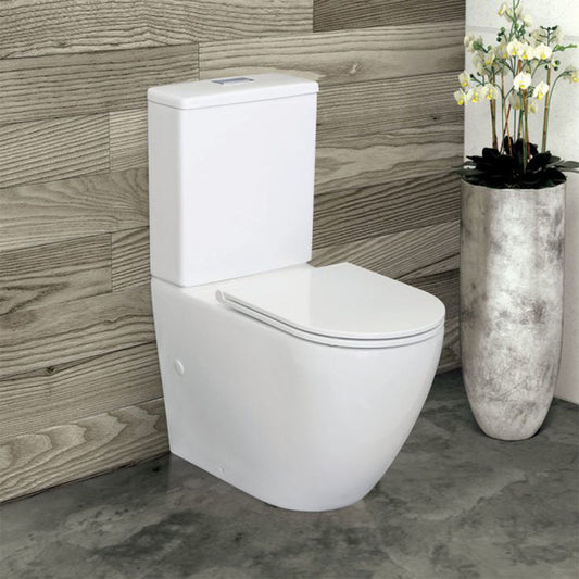 Fienza Alix Back-to-Wall Toilet Suite, Slim Seat, S-Trap 90-160