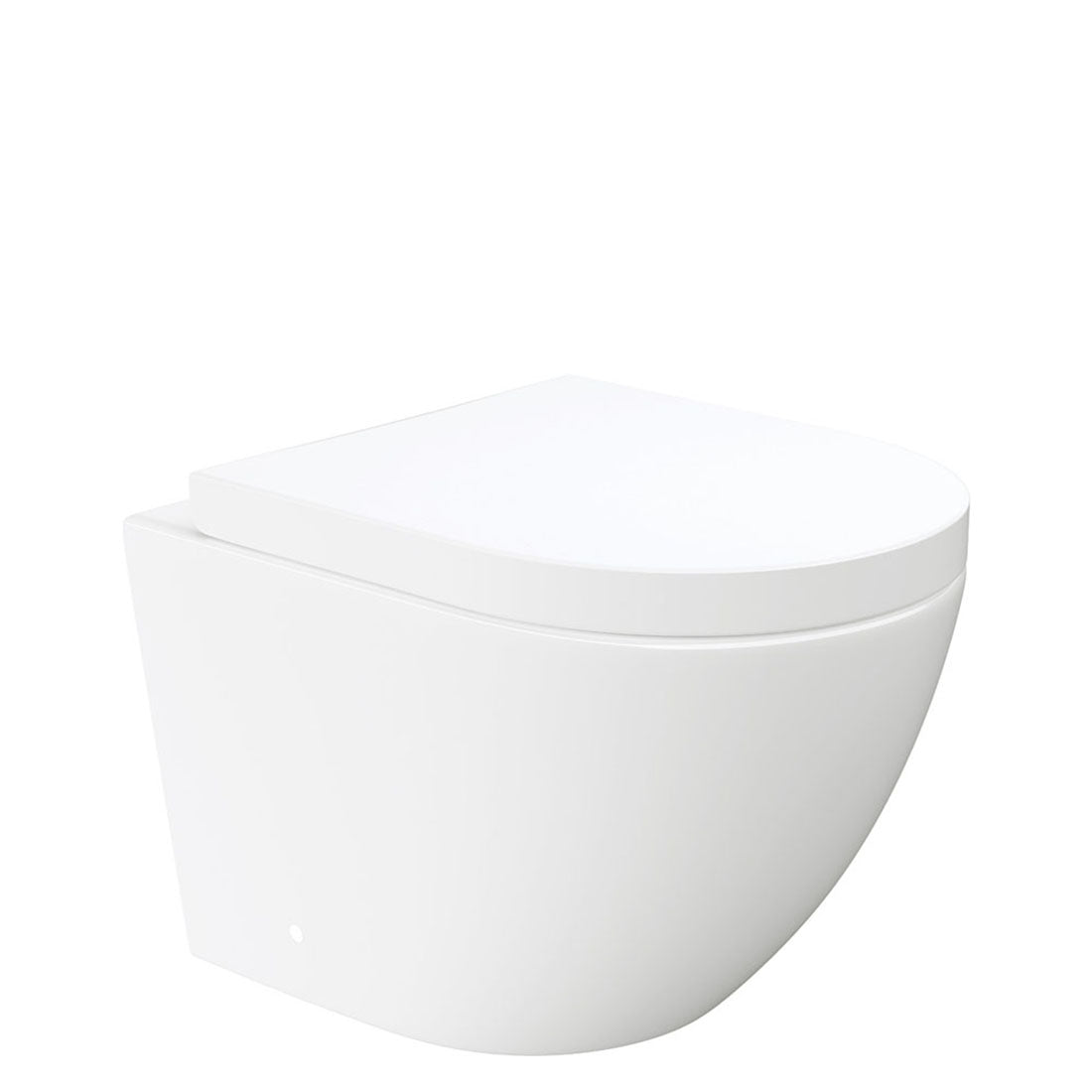 Fienza Koko Tornado Flush Wall Hung Toilet Suite, Matte White