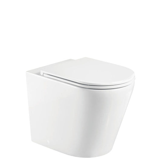 Fienza Aluca Tornado Flush Wall-Faced Toilet Suite, Slim Seat, S-Trap