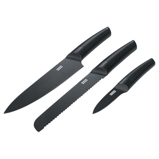 Franke 3 Piece Knife Set Black