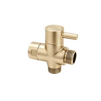 Light Brushed Brass Bidet Diverter