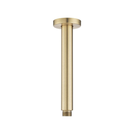 200mm Light Brushed Brass Ceiling Shower Arm