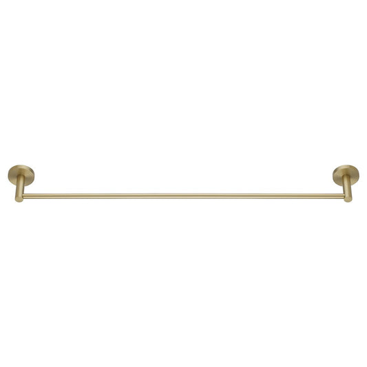 LUCID PIN - 800mm Light Brushed Brass Cuttable Single Towel Rail