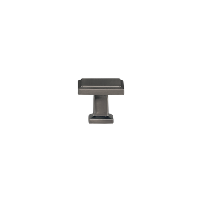 Momo Lucca Square Knob 30mm in Antique Brass (1)