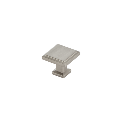 Momo Lucca Square Knob 30mm in Dull Brushed Nickel