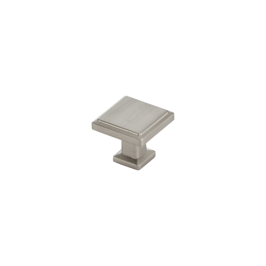 Momo Lucca Square Knob 30mm in Dull Brushed Nickel