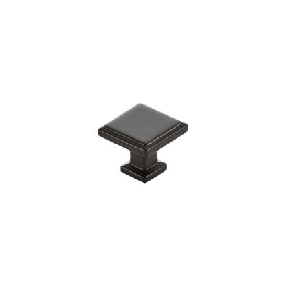 Momo Lucca Square Knob 30mm in Matt Black