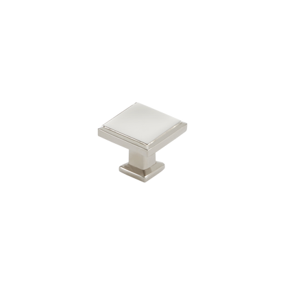 Momo Lucca Square Knob 30mm in Polished Nickel