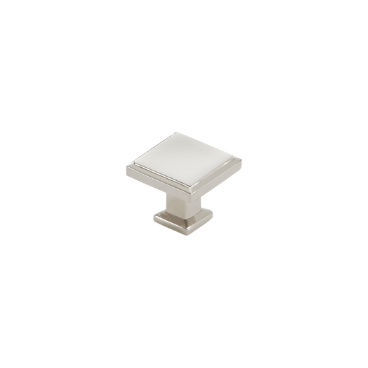 Momo Lucca Square Knob 30mm in Polished Nickel