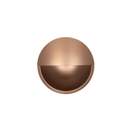 Momo Lidd Flush Pull 60mm in Brushed Dark Brass