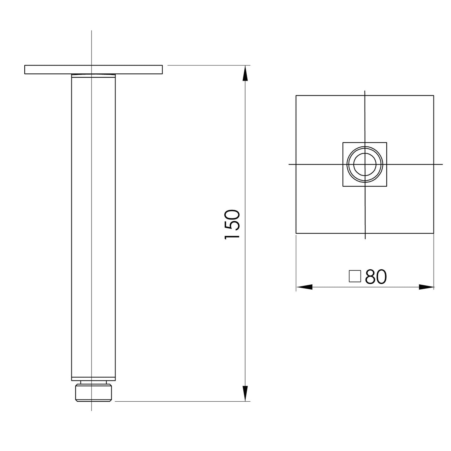 Lexi Ceiling Arm 150mm