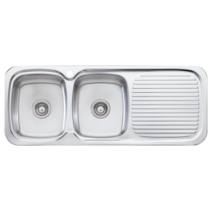 Lakeland Double Bowl Sink With Drainer