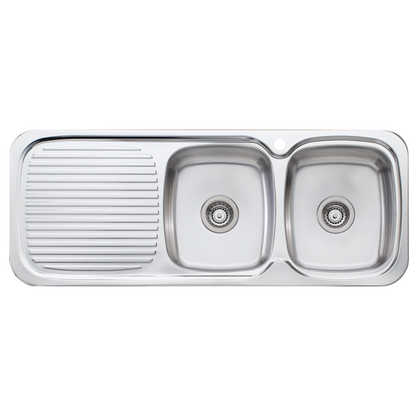 Lakeland Double Bowl Sink With Drainer