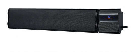 Lotus 2400W Wall Mounted Outdoor Heater with Remote & Wi-Fi 1540x150x215mm - Black