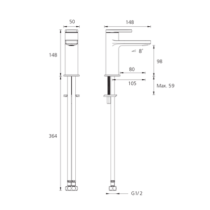 London Chrome Basin Mixer