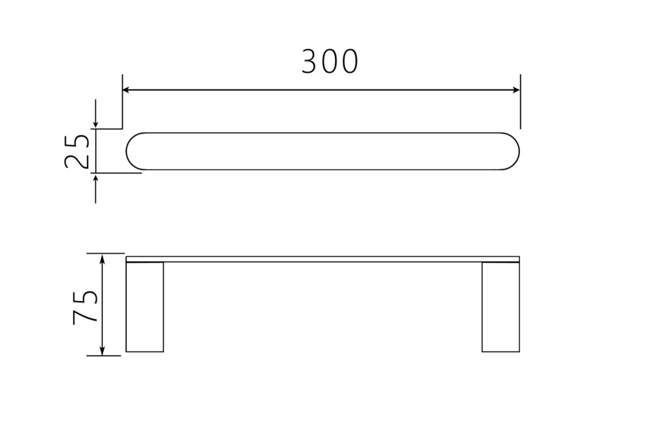 Luxen Towel Ring specification drawing with dimensions