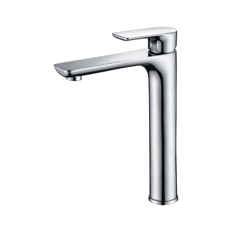 Luxen Tall Basin Mixer in Sterling Chrome