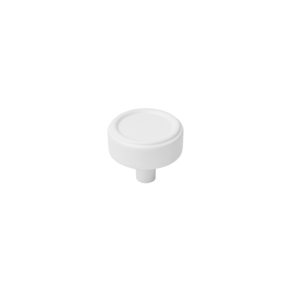 Momo Monaco Round Knob 36mm in Matt White