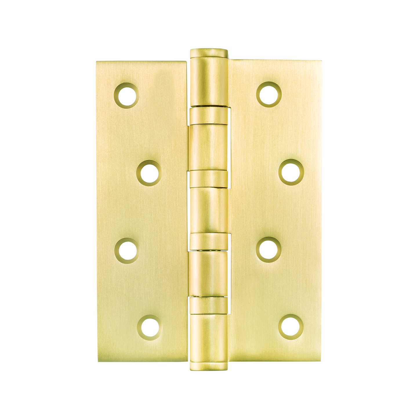 Momo Solid Brass Hinge 100mm x 76mm In Brushed Satin Brass