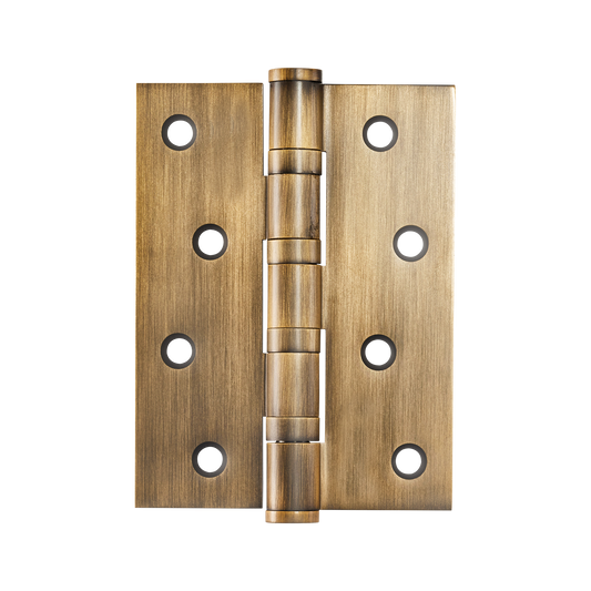 Momo Solid Brass Hinge 100mm x 76mm In Dark Brushed Brass