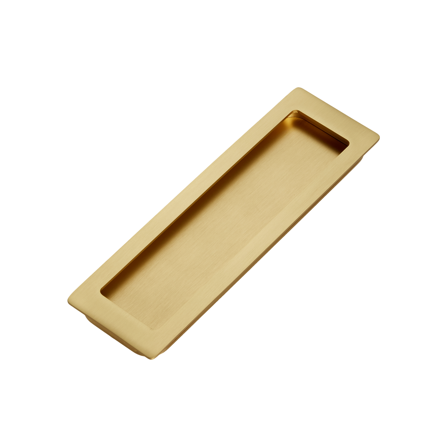 Momo Handles Cavity Slider Flush Pull Brushed Satin Brass