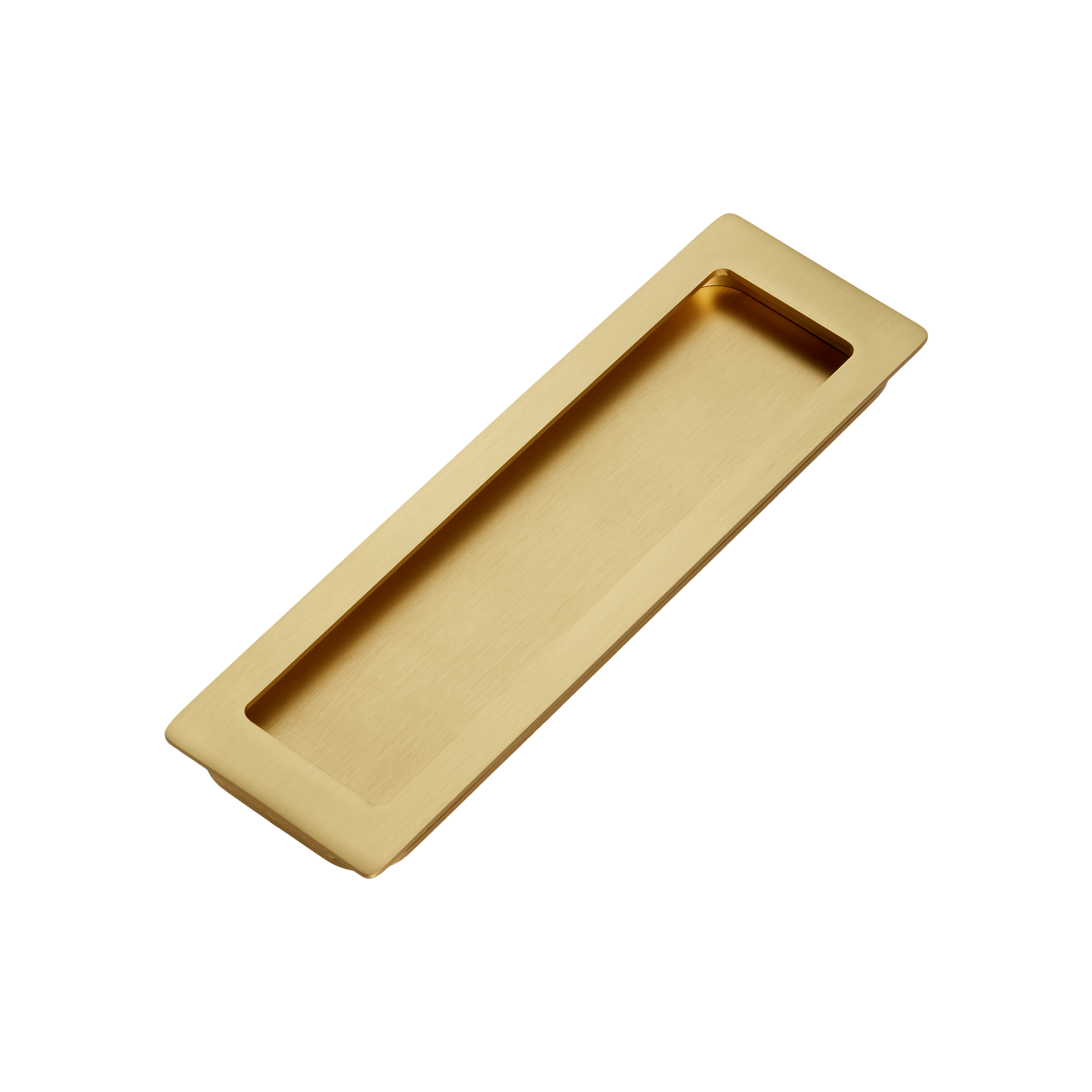 Momo Handles Cavity Slider Flush Pull Brushed Satin Brass
