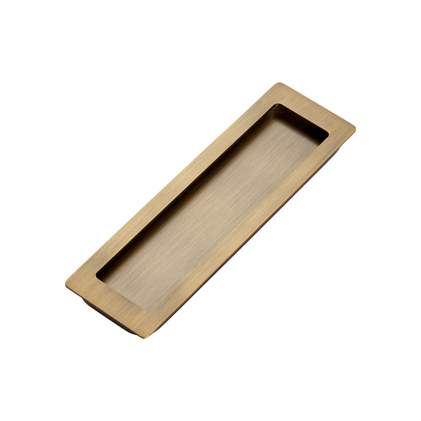 Momo Handles Cavity Slider Flush Pull Dark Brushed Brass
