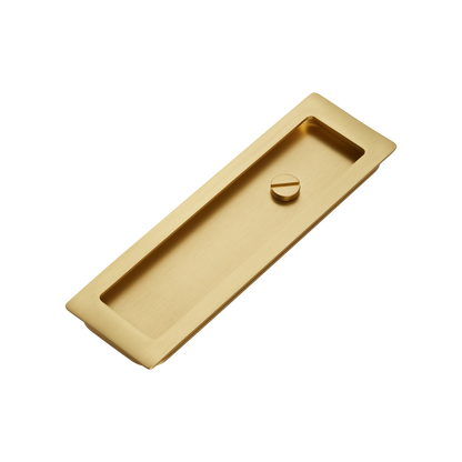 Momo Handles Cavity Slider Flush Pull Privacy Lock kit Brushed Satin Brass (2)