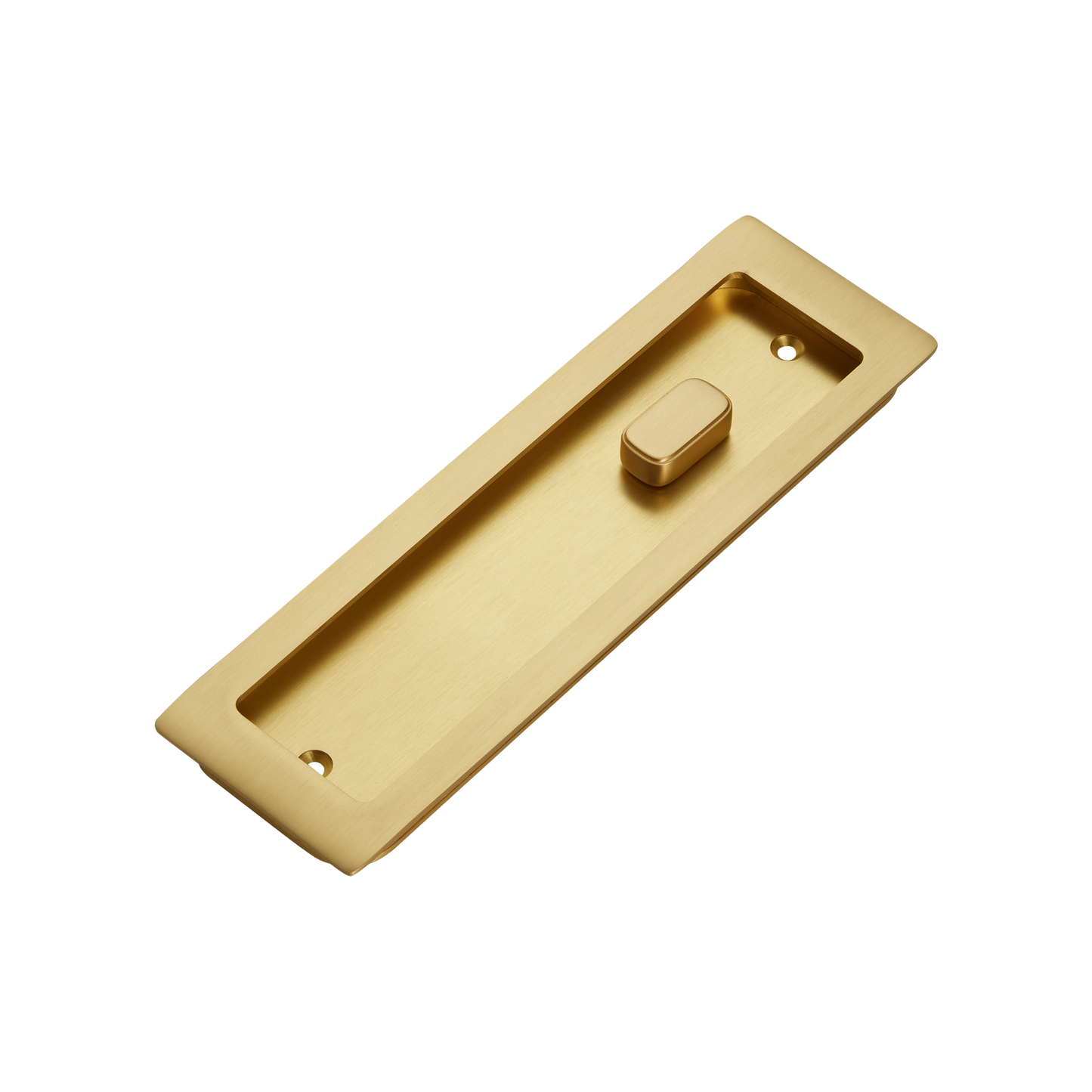 Momo Handles Cavity Slider Flush Pull Privacy Lock kit Brushed Satin Brass