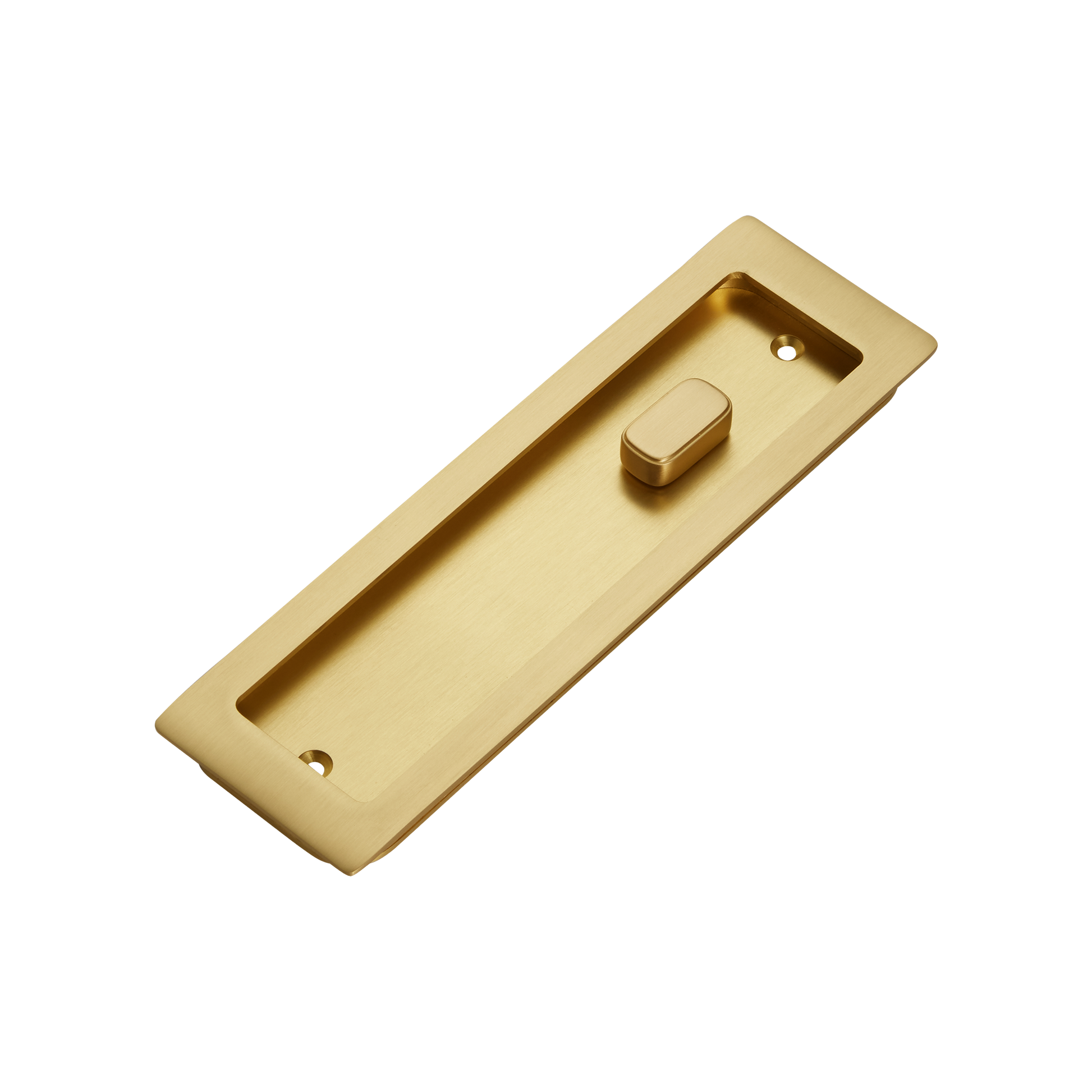 Momo Handles Cavity Slider Flush Pull Privacy Lock kit Brushed Satin Brass