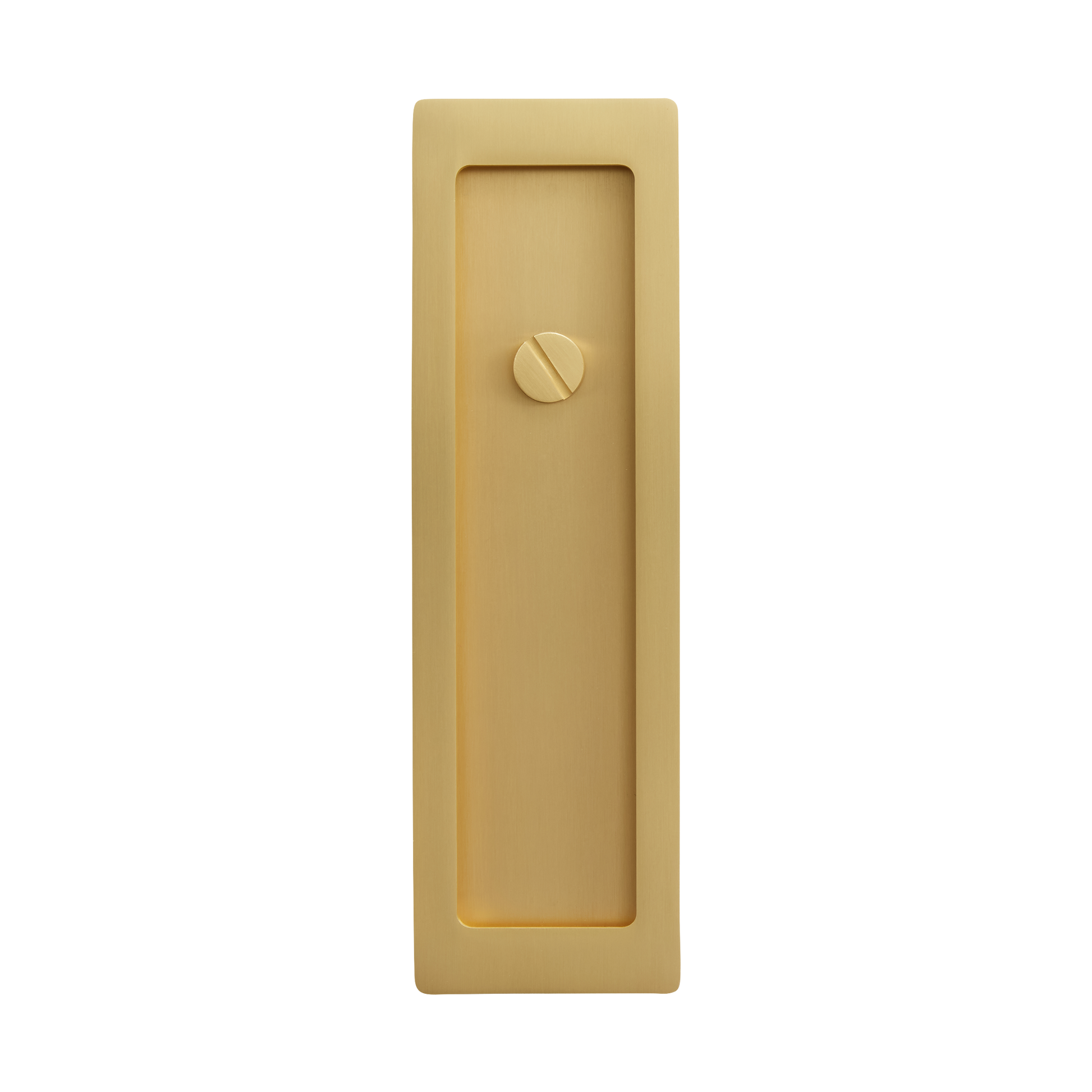 Momo Handles Cavity Slider Flush Pull Privacy Lock kit Brushed Satin Brass (1)