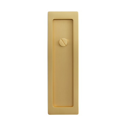Momo Handles Cavity Slider Flush Pull Privacy Lock kit Brushed Satin Brass (1)