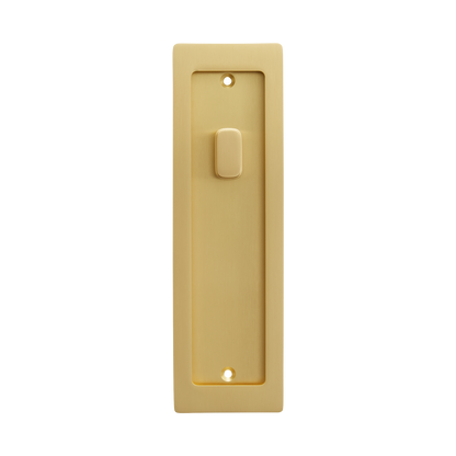 Momo Handles Cavity Slider Flush Pull Privacy Lock kit Brushed Satin Brass (3)