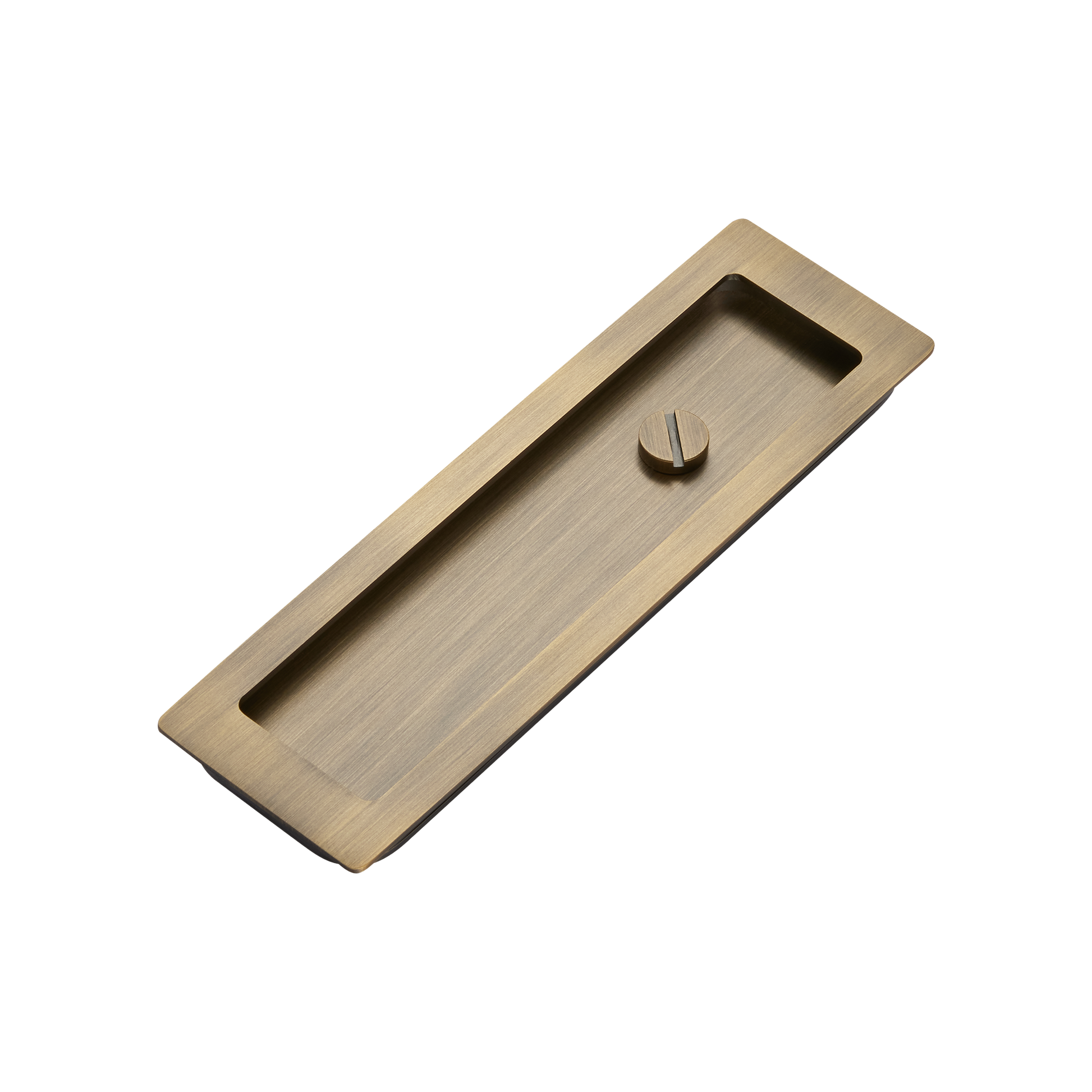 Momo Handles Cavity Slider Flush Pull Privacy Lock kit Dark Brushed Brass (1)