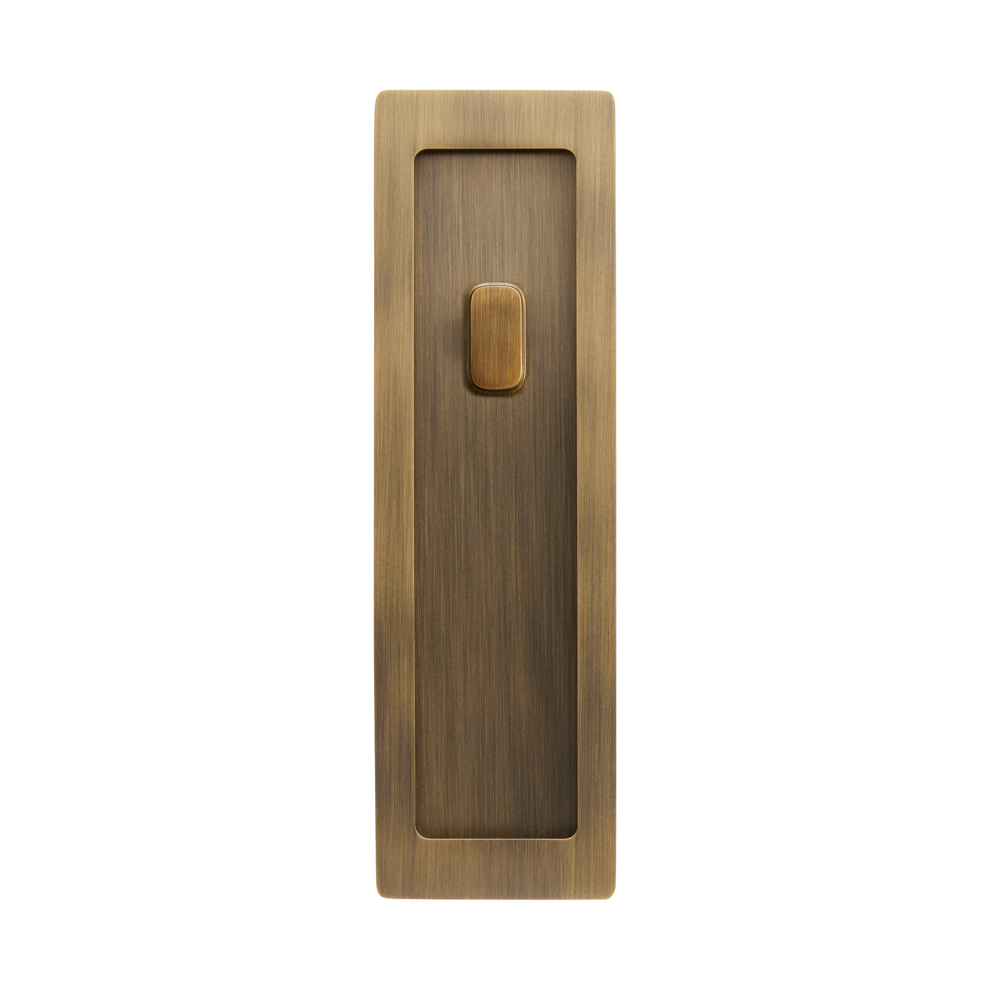 Momo Handles Cavity Slider Flush Pull Privacy Lock kit Dark Brushed Brass (2)