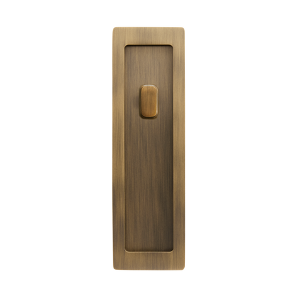 Momo Handles Cavity Slider Flush Pull Privacy Lock kit Dark Brushed Brass (2)