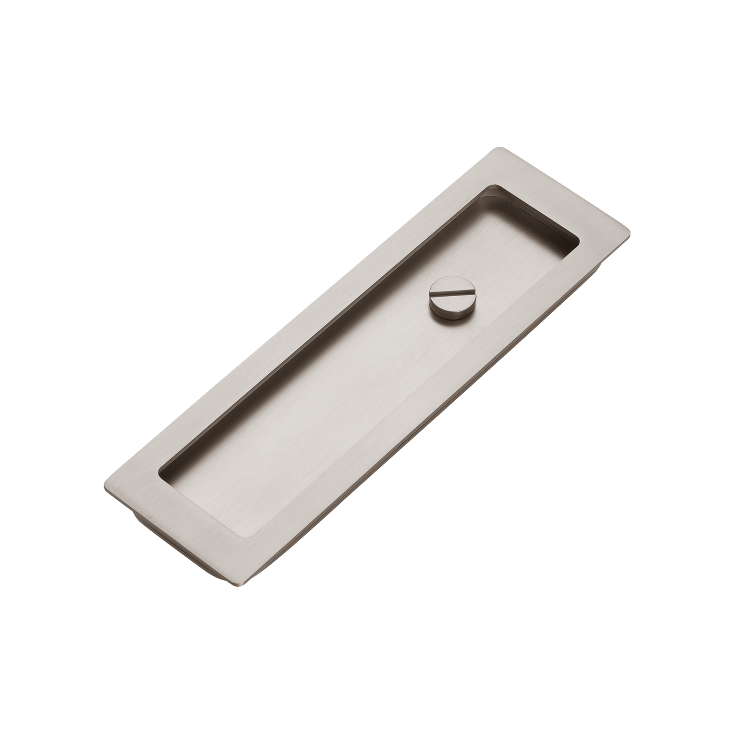 Momo Handles Cavity Slider Flush Pull Privacy Lock kit Dull Brushed Nickel (2)