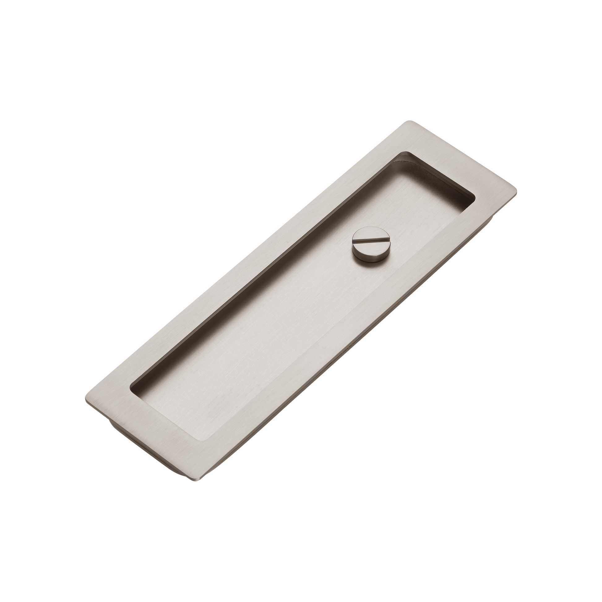 Momo Handles Cavity Slider Flush Pull Privacy Lock kit Dull Brushed Nickel (2)