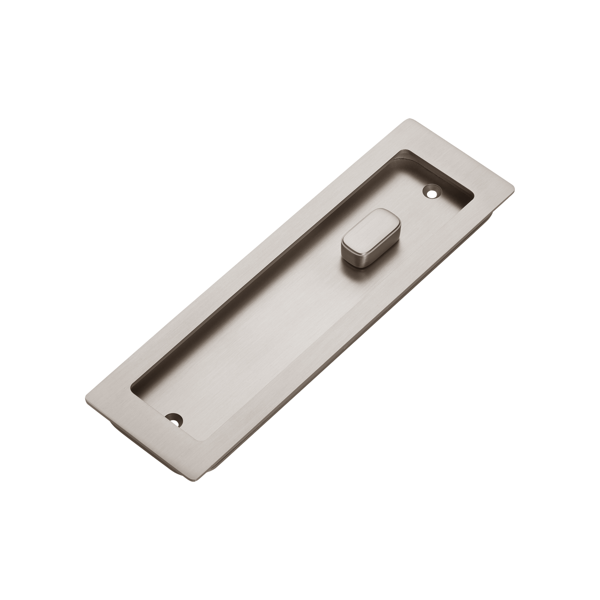 Momo Handles Cavity Slider Flush Pull Privacy Lock kit Dull Brushed Nickel