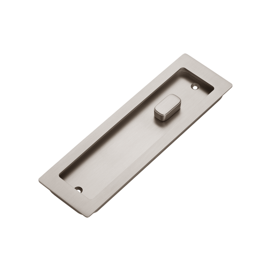 Momo Handles Cavity Slider Flush Pull Privacy Lock kit Dull Brushed Nickel
