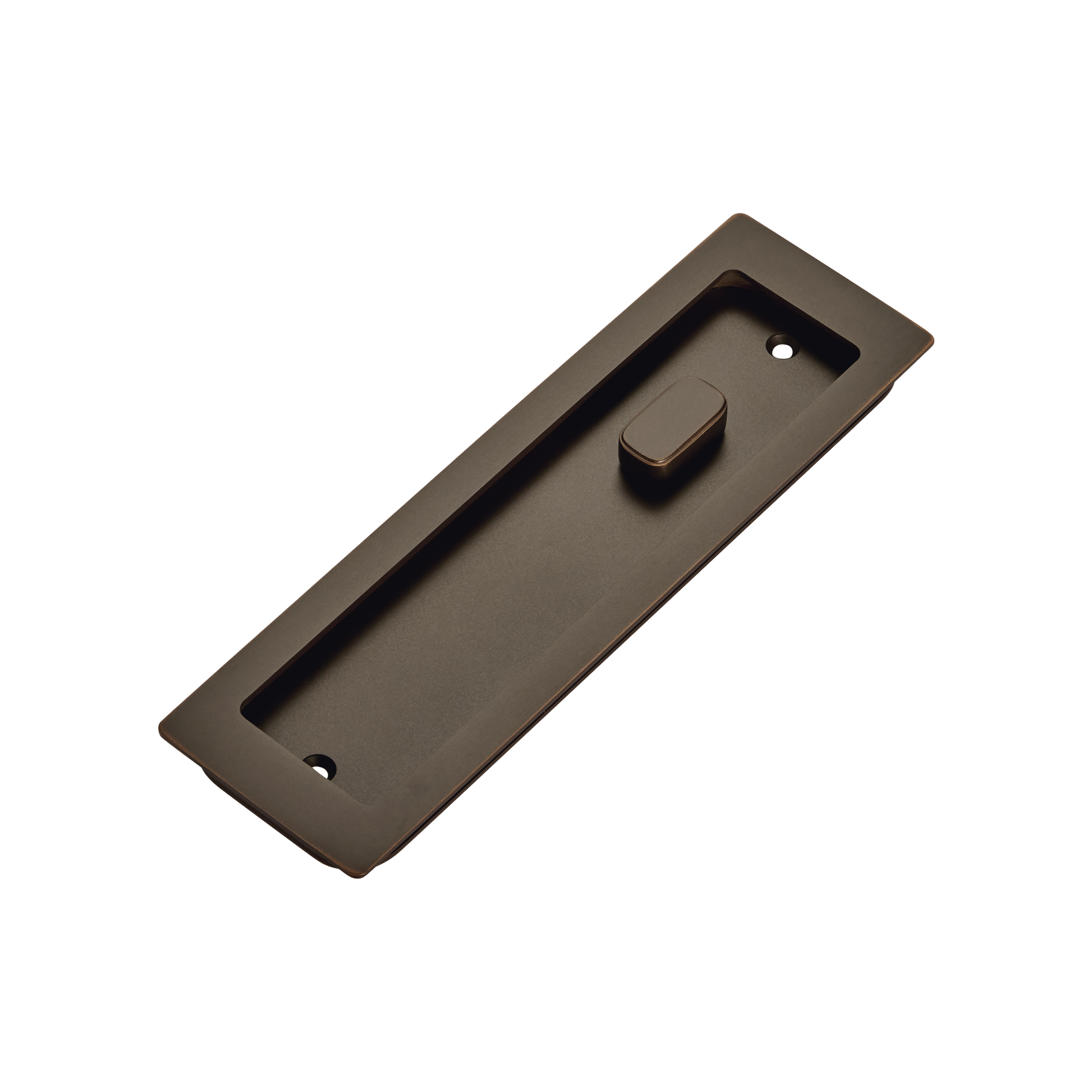 Momo Handles Cavity Slider Flush Pull Privacy Lock kit Dark Bronze