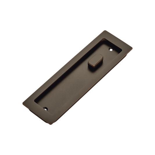 Momo Handles Cavity Slider Flush Pull Privacy Lock kit Dark Bronze