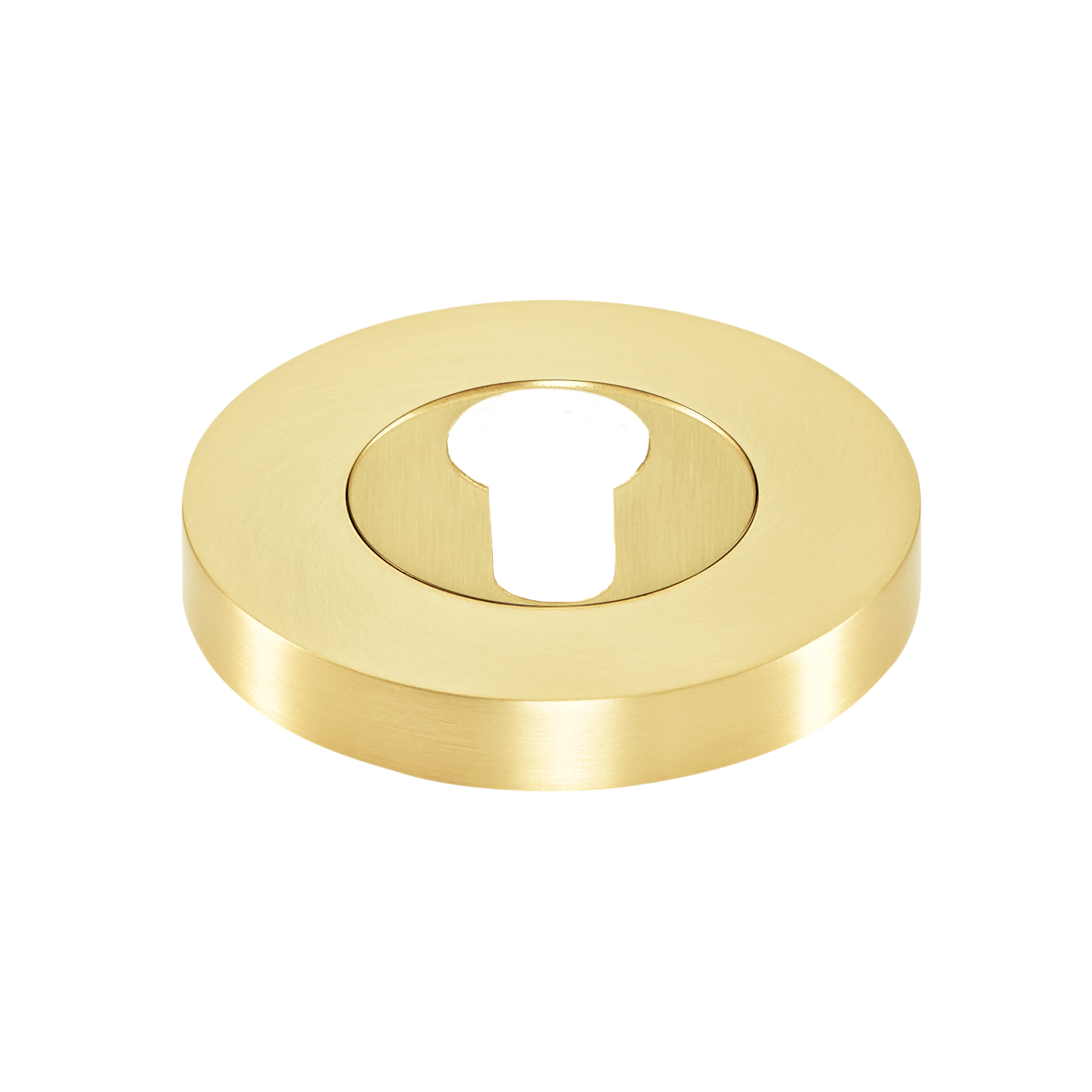 Momo Euro Cylinder Escutcheon Set Brushed Satin Brass (1)
