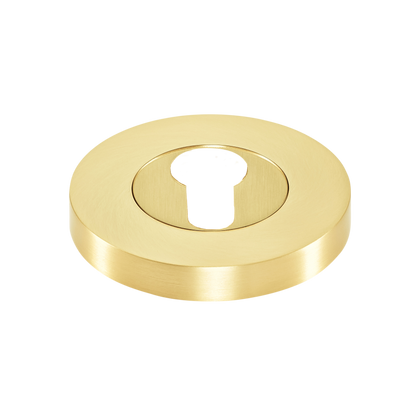 Momo Euro Cylinder Escutcheon Set Brushed Satin Brass (1)