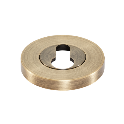 Momo Euro Cylinder Escutcheon Set Dark Brushed Brass (1)